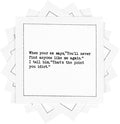 Five Star Napkins Inappropriate Thoughts Quotes White Cotton Cocktail Napkins by FiveStarNapkins