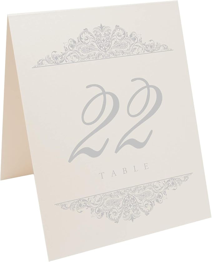 Paisley Wedding Table Numbers, Double Sided, Tent or Use in a Stand - Image 2