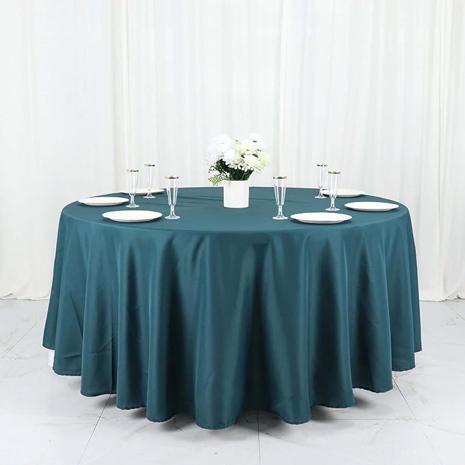 Efavormart Round Tablecloth, 108 Inch Stain & Wrinkle Resistant Washable Table by efavormart