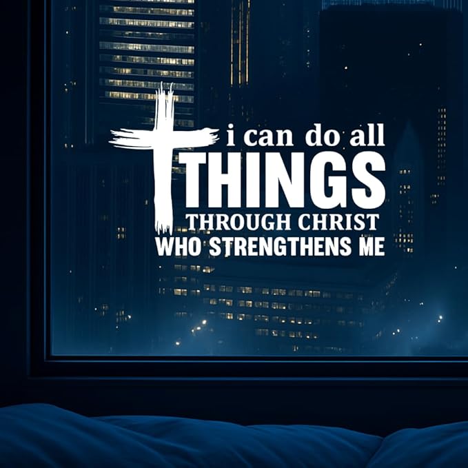 I Can Do All Things Through Christ Vinyl Decal 7x4.5in – Bible Verse Sticker - Image 3