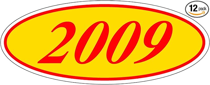 EZ-Line Oval Model Windshield Year Stickers by CarBowz