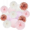 Rose-Gold Pink White Party Decorations by HongTongTong