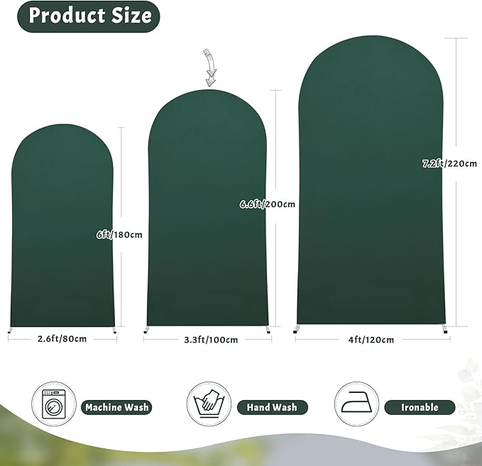 7.2FT Hunter Green Arch Cover - Image 3