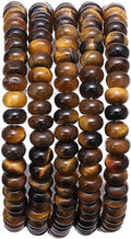 Natural Yellow Tiger Eye Stone Rondelle 4x6mm Loose Semi Gemstone Beads by Beadia