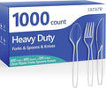 SACATR 1000 Count Plastic Silverware Heavy Duty by SACATR