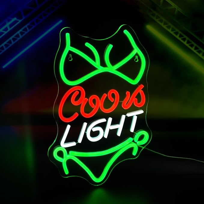 Crs Light Neon Signs for Wall Decor Beer Bar Signs for Man Cave Decor Green LED - Image 5