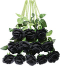 Tifuly Black Roses Artificial Flowers -12 pcs Realistic Single Long Stem Fake by Tifuly