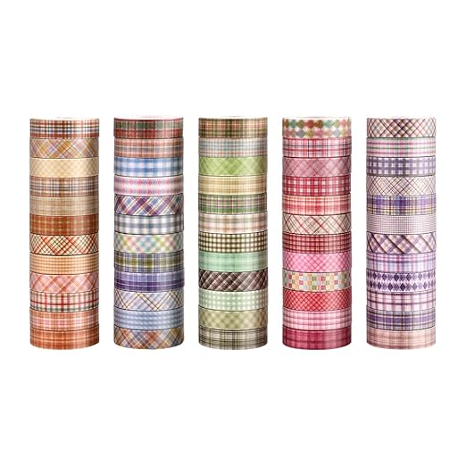 60 Rolls Cross line Theme Washi Tape Set, Writable Decorative Tapes - Image 7