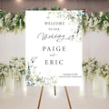 Welcome To Our Wedding Sign, Personalized Wedding Welcome Sign, Eucalyptus by Unknown