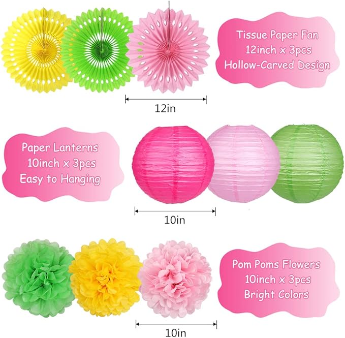 YUNXUAN Flamingo Party Supplies, Hawaiian Party Decorations Flamingo and - Image 3
