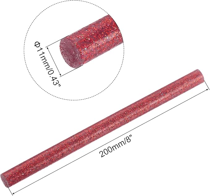 uxcell 20pcs Hot Glue Sticks for Glue Gun 11mm/0.43-inch x 8-inch Mini Hot Melt - Image 2