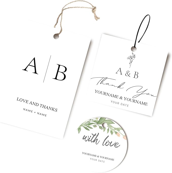 Custom Gift Tags for Wedding Favors by TESFANS