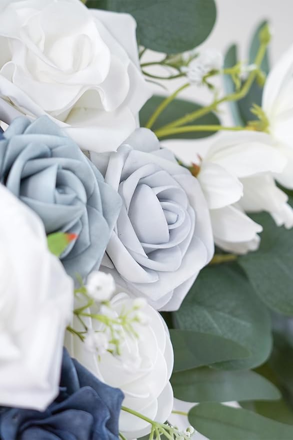 Dusty Blue Artificial Wedding Arch Flowers Kit - Image 7