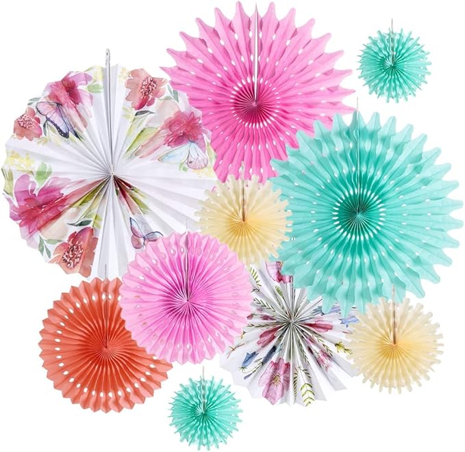 SUNBEAUTY Pack of 10 Paper Flowers Decorations - Image 6