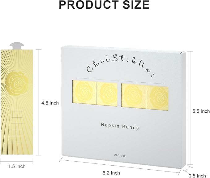 Polymer Material Reusable Napkin Band, Glue-Free Tear-Proof Water Resistant - Image 7