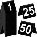 Tuanse Table Numbers 1-50 Acrylic Double Side Numbered Table Tents Restaurant by Tuanse