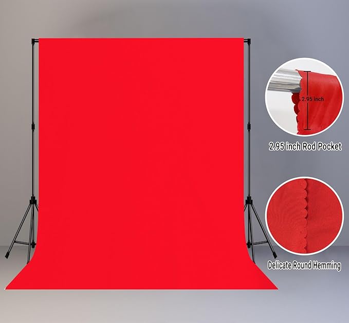 8x10FT Red Screen Backdrop for Photography Red Photo Booth Backdrop for - Image 2
