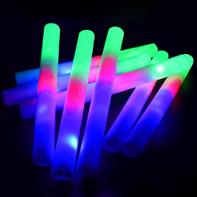 M.best 100 Pack LED Light Up Foam Sticks by Mbest