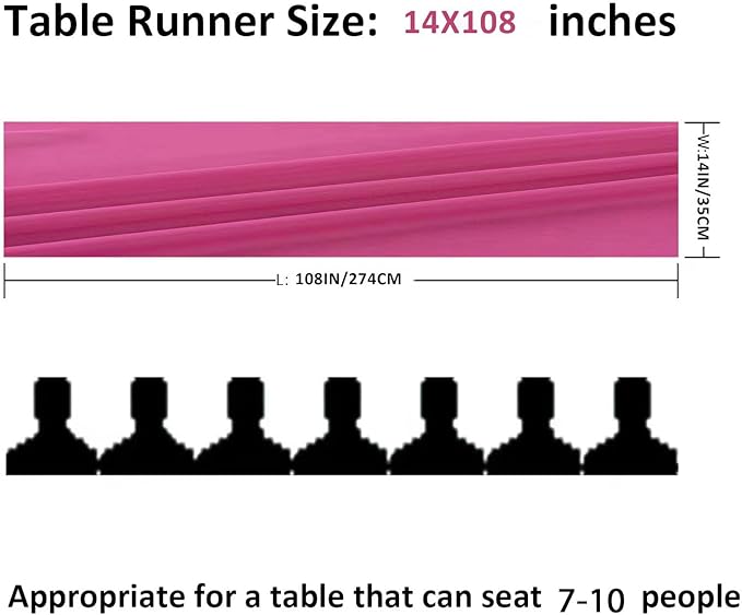 6Pack 9ft Chiffon Table Runner 14x108 Inch Sheer Romantic Table Runner - Image 2
