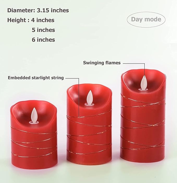 danip red LED flameless Candle - Image 3