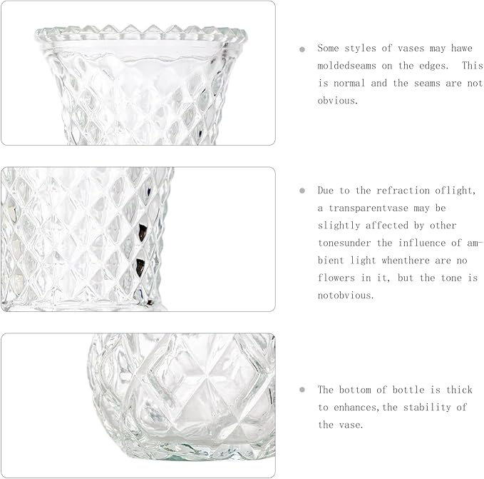 Glass Bud Vase, Transparent Cylindrical, Vintage Style, Wedding Centerpiece - Image 6