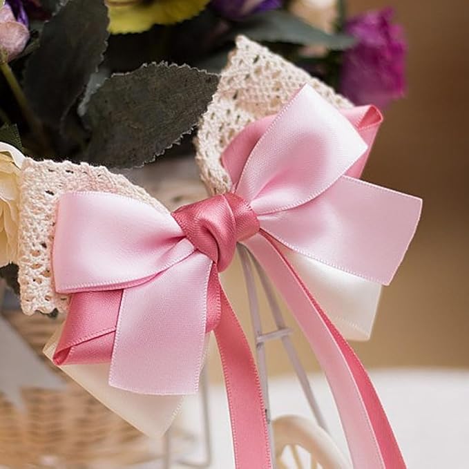 Light Pink Satin Ribbon Double Faced Satin 1/2 inch x 55 Yards Polyester Ribbon - Image 5