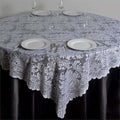Efavormart 72" x 72" Jolly Good Lace Table Square Tablecloth Overlay-White by efavormart