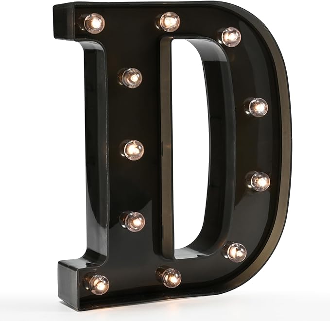 OYCBUZO Light Up Black Alphabet Marquee Letters Sign LED Marquee Number Lights by OYCBUZO