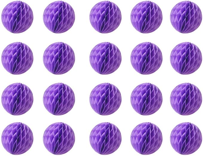 20pcs Honeycomb Decoration Paper Flower Balls Tissue Paper Pom Poms by ZGjoy
