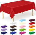 12 PCS Red Disposable Plastic Tablecloth, Party Red Plastic Table Cloth by QZYL