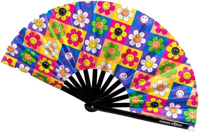 Kandies World Custom Festival Folding Hand Fan by KandiesWorld