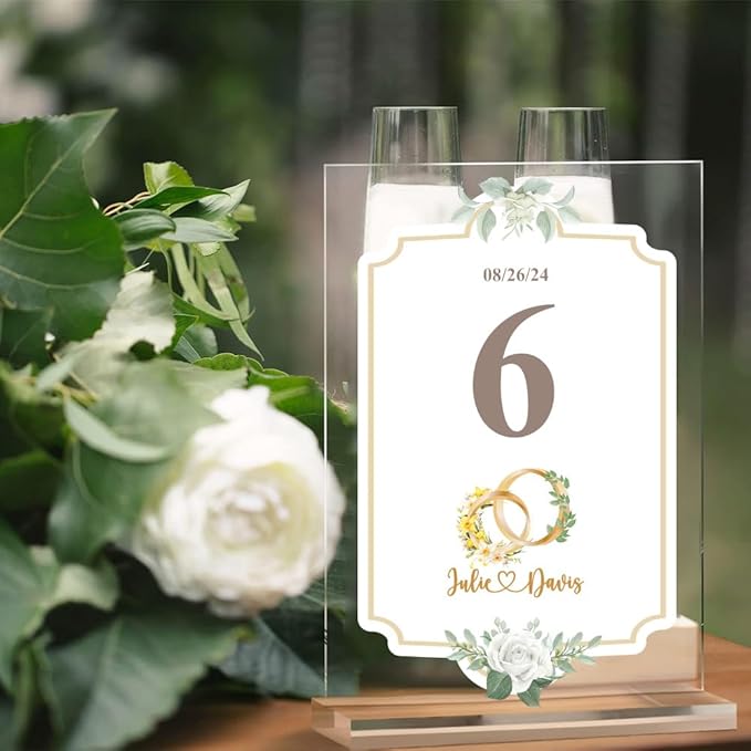callie Personalized Wedding Table Numbers - Image 3