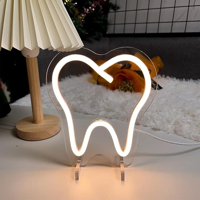 Teeth Table Number Neon Sign Desk Lamp Night Light Wedding Letter LED Neon Sign by ZPLNOSIN