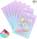 Funfery 100 Pack Gradient Holographic Bags, Mylar Resealable Bag by FUNFERY