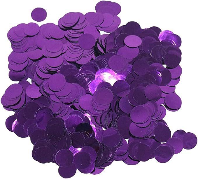 Purple Foil Confetti, Round Dots Glitter Table Confetti, Sparkling by Tim%26Lin