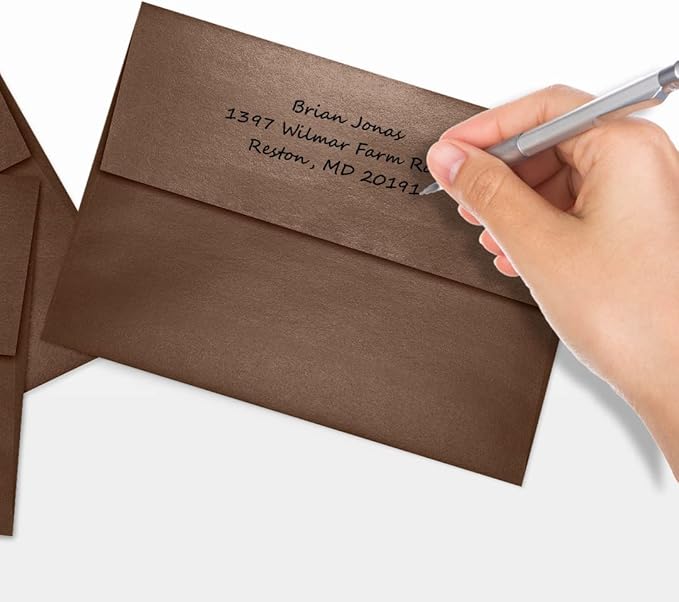 LUXPaper A7 Invitation Envelopes | Peel & Press | 5 1/4" x 7 1/4" | Bronze - Image 6