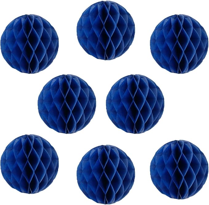 8pcs 10 inch Paper Honeycomb Balls Decorative Tissue Pom Poms Flower Art by ZGjoy