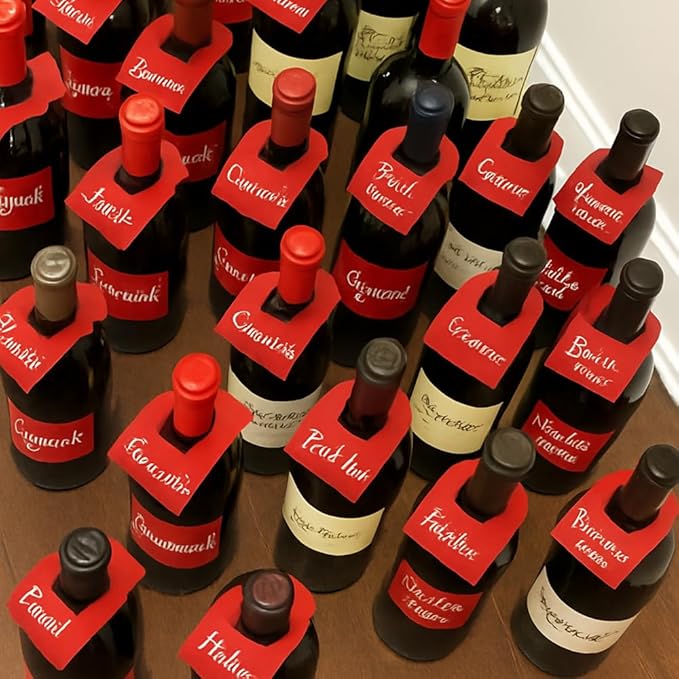 100 PCS Wine Bottle Tags –Paper Hanging Cellar Labels - Image 2