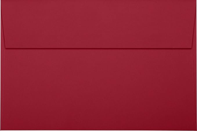 LUXPaper A9 Invitation Envelopes | Peel & Press | 5 3/4" x 8 3/4" | Garnet Red - Image 2