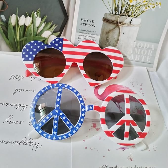 American Flag Glasses 8pcs, Fourth 4th of July Party Accessories, USA Veterans - Image 5