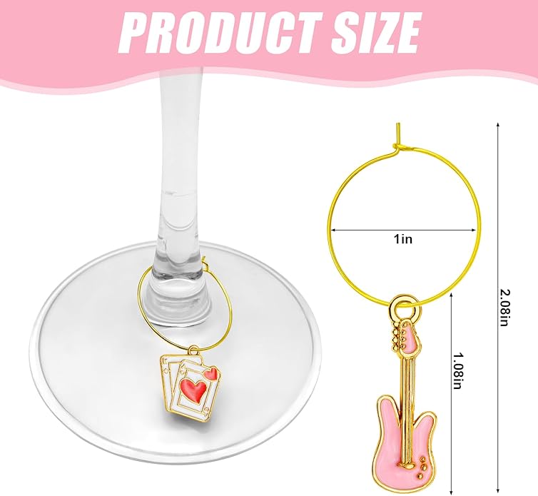 30PCS Wine Glass Charms Identification Markers - Image 3
