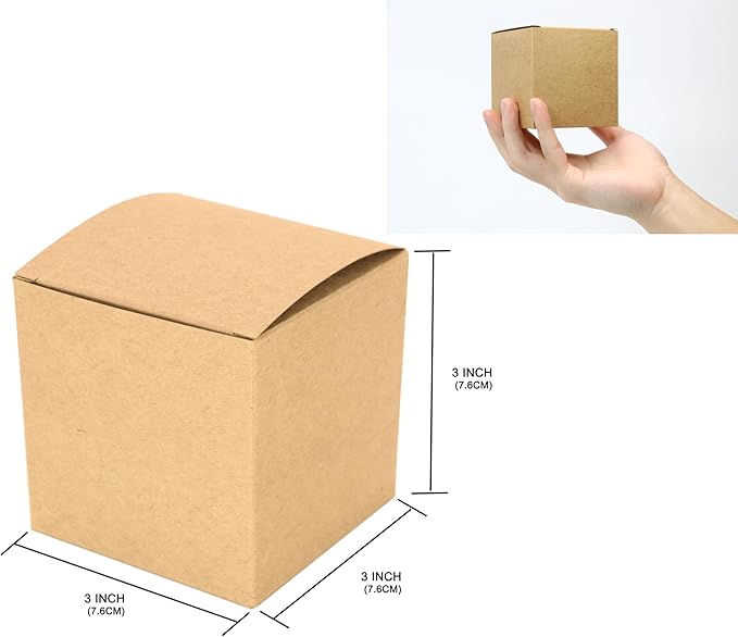 25 Pcs Brown Paper Gift Boxes, Small Candy Treat Boxes Bulk, Birthday Gifts - Image 2