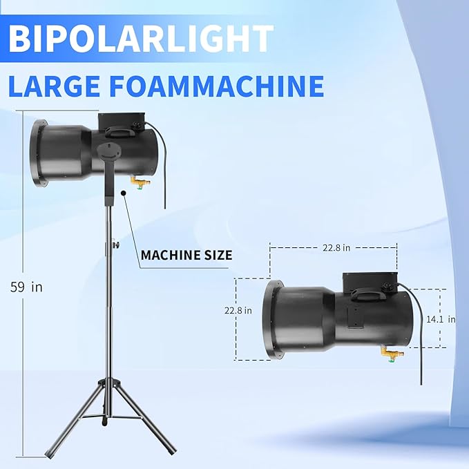 Foam Machine for Party Whit 9 LED Lights, Party Foam Machine - Image 2