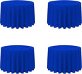 BRILLMAX 4 Pack Royal Blue Round Tablecloths 108 Inch by BRILLMAX