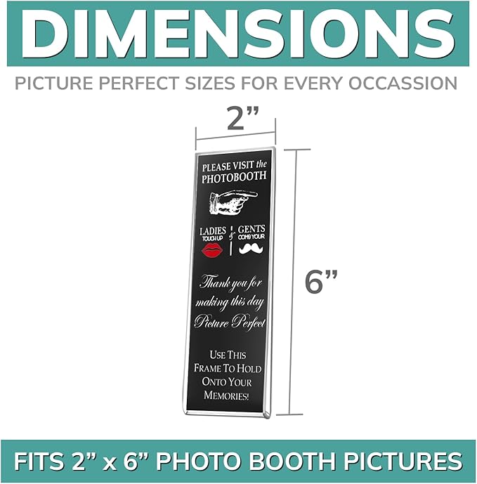 pbf PHOTO BOOTH FRAMES 2x6 Magnetic Picture Frames - Image 2