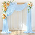 Wedding Arch Draping Fabric 1 Panel 30'' x 18FT Baby Blue Sheer Chiffon Arch by LINXTAR