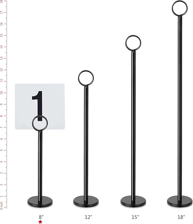 New Star Foodservice 27686 Ring Clip Table Number Card Holders, w/Number Cards - Image 5