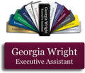 Custom Engraved Name Tag 1" x 3" Personalized Badge Magnetic or Pin Backing by GemAwards