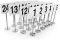 New Star Foodservice 27679 Ring Clip Table Number Card Holders, w/Number Cards by NewStarFoodservice