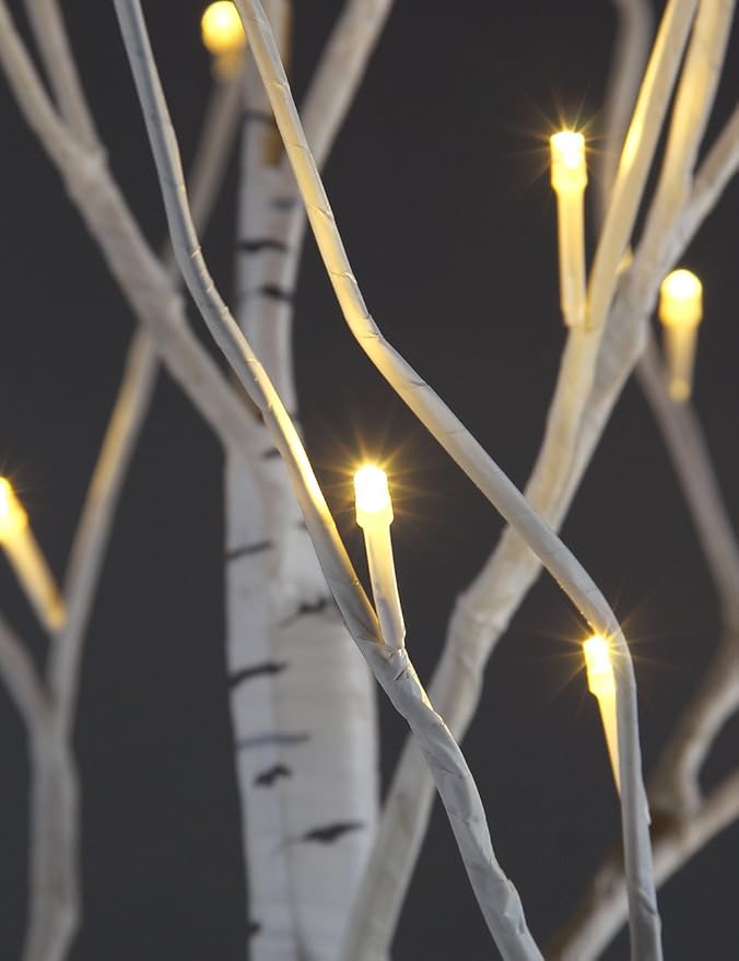 LIGHTSHARE 6 Feet 72L LED Birch Tree Lights, Warm White, - Image 7